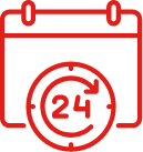 Icône d'un calendrier symbolisant la confiance dans notre réparation de fondation.