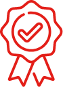 Icône d'un badge symbolisant des prix abordables pour la réparation de fondation.
